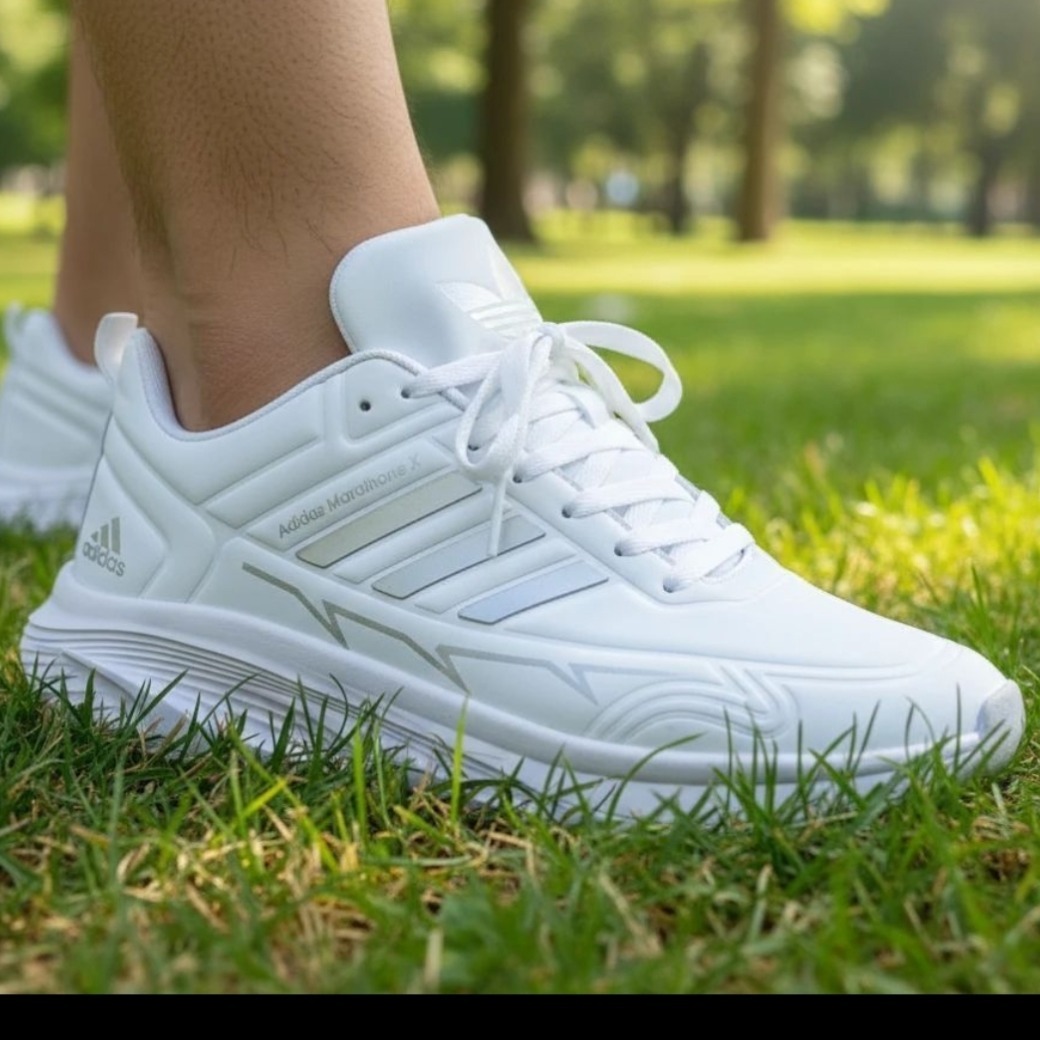 کفش کتانی اسپورت مدل آدیداس سه خط سفید 41تا43
